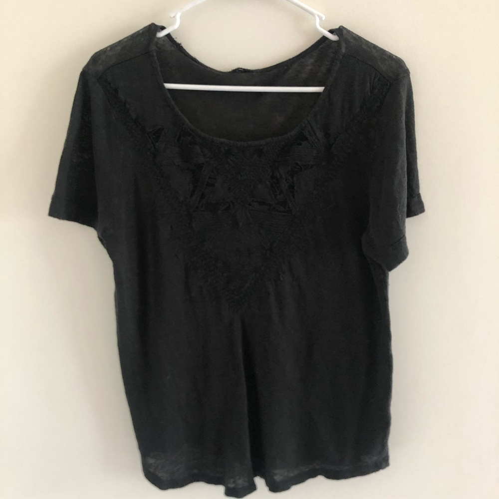 Black linen oversized shirt